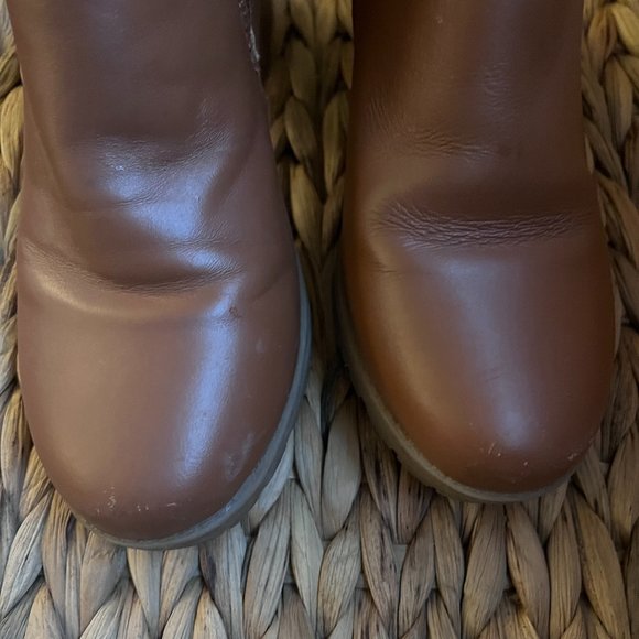 Soludos Dani Shearling Platform Boot, Camel, Size 7 - Picture 5 of 6